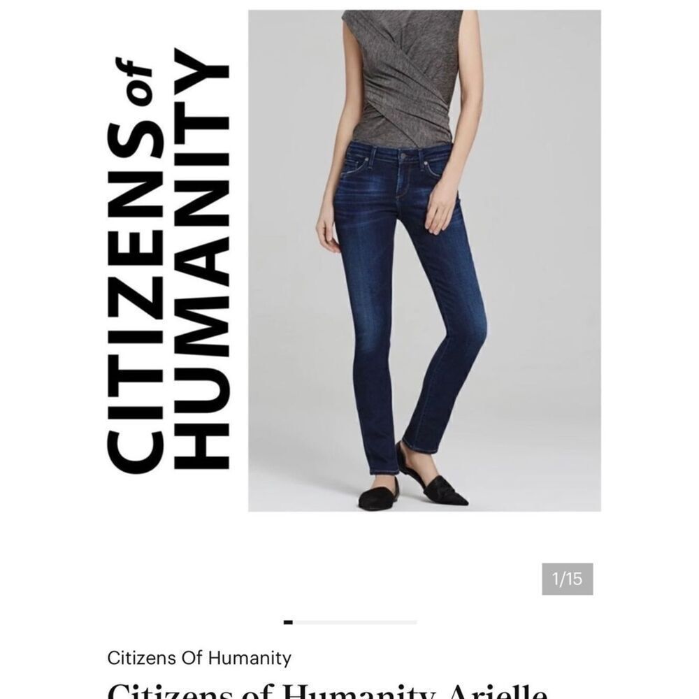 Citizens of Humanity Arielle Mid-Rise Skinny Dark Denim Jeans